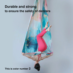 Vải dù polyester siêu bền, chống trọng lực, in hình tùy chỉnh, võng đu bay trên không dành cho yoga - Product Image 2