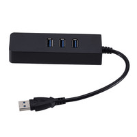 Adaptateur de carte réseau USB 3.0 RJ45 Gigabit Ethernet avec HUB USB 3.0 pour PC de bureau et ordinateur portable et ordinateur portable