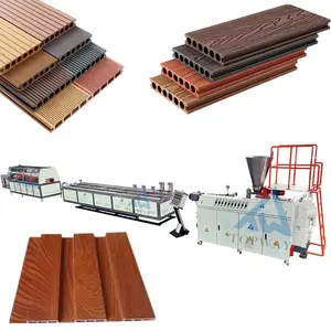 Wood Plastic Composited Product Making Machine Wpc Door Floor Decorative Profile Board Panel Making Machine