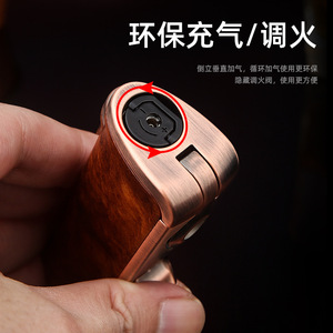 Encendedor de Cigarros JOFI con Triple Llama, Resistente al Viento, Recargable, Color Naranja, Regalo Empresarial - Product Image 4