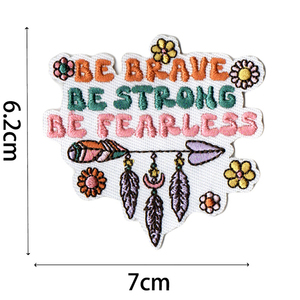 Parches Bordados Termoadhesivos con Frases de Estilo Bohemio, Ecológicos, con Temática de Crecimiento Motivacional, para Gorras - Product Image 6