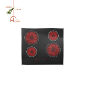 Placa de Cocina Vitrocerámica Eléctrica Radiante Grande de 4 Quemadores H-One, Negra, 60 cm, Integrada - Product Image 1