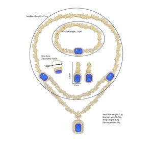 Jewelry Set <b>for</b> Women, Necklace Dangle Earrings <b>Bracelet</b> Set, Gold Plated Cubic Zirconia,Wedding Party Jewelry Bridal <b>Bridesmaid</b> - Product Image 6