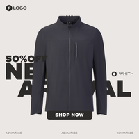 Blouson softshell pour homme à col montant, 90 % polyester, 10 % élasthanne, extensible dans les 4 sens, imperméable, coupe-vent, teint uni, léger, pour l'école et les loisirs