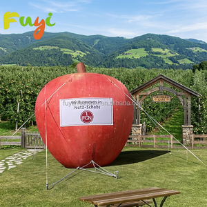 Manzana Roja Inflable Impresa Personalizada de Último Diseño con Pancarta para Publicidad y Campañas Promocionales Minoristas - Product Image 1