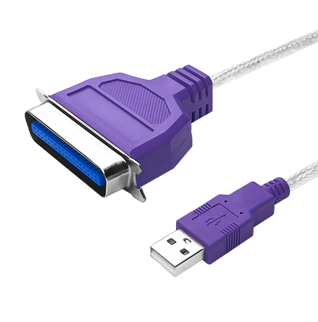 Source Factory 1.5 Meter Purple USB a to Parallel IEEE 1284 CN36 36pin Printer Cable
