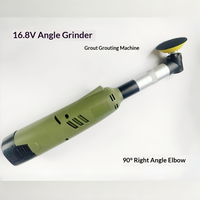 Meuleuse d'angle micro-lithium 16,8 V, nettoyeur de joints de carrelage portatif, outil de bricolage à coude 90 degrés, meuleuse droite portable à vitesse variable