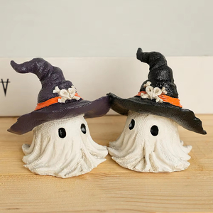 Halloween Hooded Ghost Statue – Horror Little Ghosts Ornament, Creative Resin Craft Figurine, Spooky Holiday Decorations Gift fo - Product Image 5