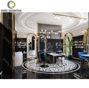 Mobilier haut de gamme pour salon de coiffure : Miroir de coiffeur sur mesure, station de travail, vitrine de présentation pour salon de beauté, mobilier pour salon de manucure - Product Image 4