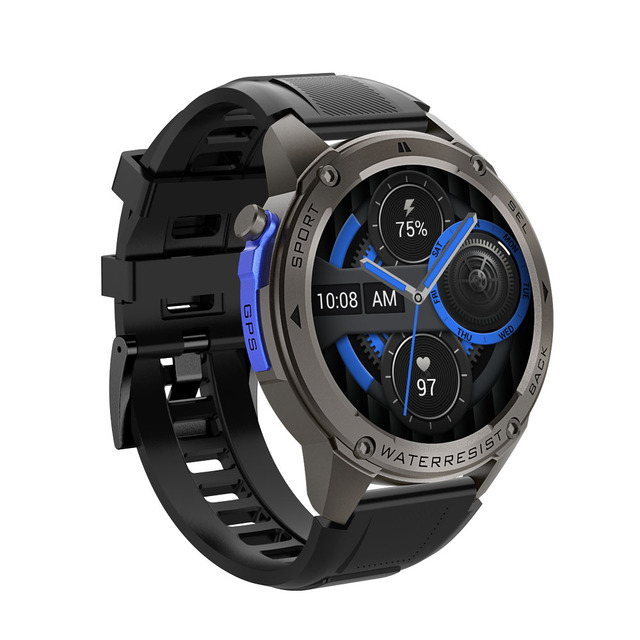 2026 Sports GPS Smartwatch for Men 1.43" AMOLED Display 500mAh Battery 5ATM Waterproof Health Stress Monitoring BT Calling