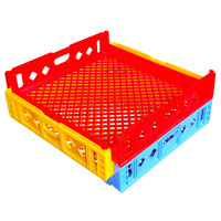 Vente en gros 725x650x150mm Grands conteneurs de boulangerie en plastique de qualité alimentaire hygiénique Boîte à pain en plastique Caisses à pain grillé