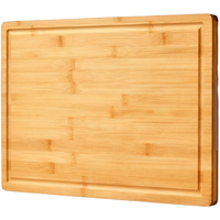 Planche à découper rectangulaire en bambou naturel durable, gravée, pour fruits et légumes biologiques, non toxique, épaisseur 1,5 cm, compatible lave-vaisselle