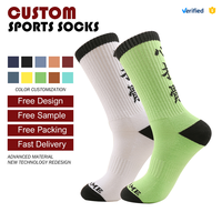 Chaussettes de sport en coton avec logo personnalisé, fabrication athlétique, design de mots, vente en gros, chaussettes de course avec logo