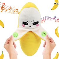 Piano rythmique interactif musical réaliste multifonctionnel en peluche banane mignon avec capteur de rythme par induction