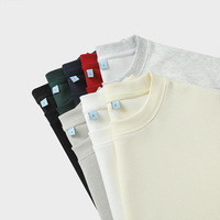 Nouveau pull à col rond printemps-automne blanc uni à manches longues, coupe ample, personnalisable pour la vente en gros
