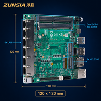 Carte mère industrielle 6x Gigabit LAN intégrée, processeur Core 12e/13e génération, double DDR4/5, 2x M.2 2280 SATA3.0, alimentation CC 12-19V