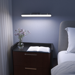 Barre lumineuse tactile rechargeable LED 5W, batterie 2500mAh, support magnétique à coller, pour la lecture, le cabinet, le miroir de maquillage, le mur de chevet - Product Image 4