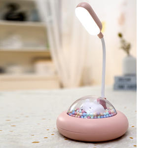 Lindo conejo platillo volador cápsula espacial colorida <span class=keywords><strong>noche</strong></span> niños aprenden a leer protección para los ojos lámpara de escritorio dormitorio carga USB - Product Image 3