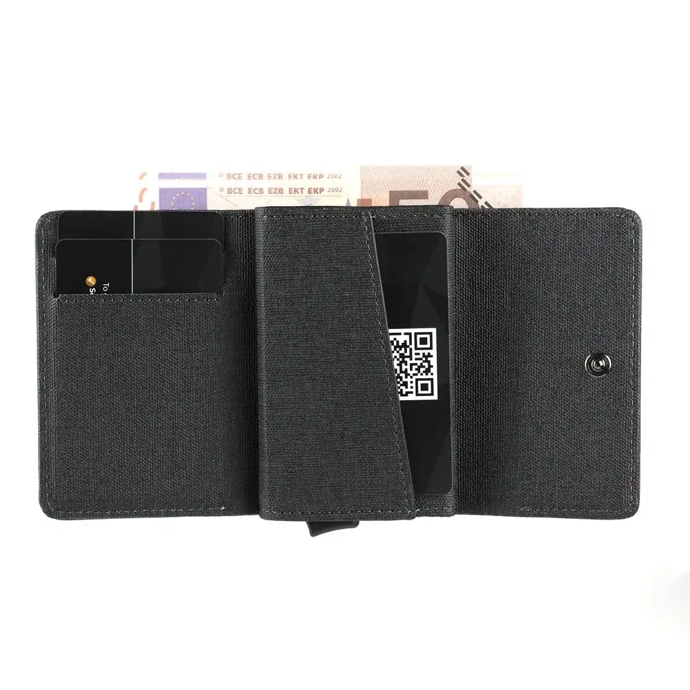 Tarjetero minimalista de fibra de carbono/PU/tela, cartera magnética para tarjetas de crédito, el mejor regalo, novedad de 2021
