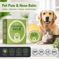 Baume pour les pattes et le museau Graci pour chiens et chats, beurre de karité, cire d'abeille, huile de noix de coco, hydratant, 20g