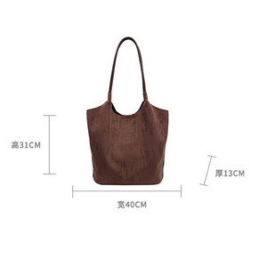 <span class=keywords><strong>Sac</strong></span> à Main Hobo <span class=keywords><strong>Seau</strong></span> <span class=keywords><strong>Marron</strong></span> Luxe Grande Taille Personnalisé en Cuir et Daim, <span class=keywords><strong>Sac</strong></span> Fourre-Tout à Une Épaule pour Femme - Product Image 4