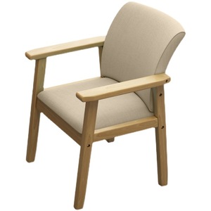 Nordic Solid Wood Lounge <b>Chair</b> With Armrests Upholstered For Home Bedroom And <b>Dining</b> Use - Product Image 5