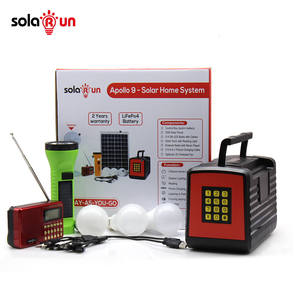 Paygo Solar Energy System for Home Lighting and Phone Charging PAYG Power LED Lighting System Off Grid Portable Pay as you go