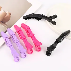 Salon sinh thái thân thiện rơm lúa mì sợi tre màu hồng nâu tóc sectioning Alligator Clip tóc trong salon sản phẩm chuyên nghiệp 2204j