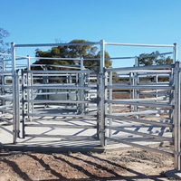 Panel de Cerca para Ganado, Portátil, de Acero Galvanizado, para Corral de Ganado, para Gestión Temporal de Animales en Ranchos
