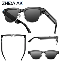Lunettes Intelligentes IA 800W avec Écouteurs Intégrés, Assistant Vocal IA pour la Prise de Vue, l'Enregistrement et la Traduction, avec Caméra