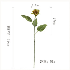 Meng Jie Girasoles Artificiales de Seda con Base Realista, Decoración Navideña para el Hogar, Arreglo de 10 Piezas para Jarrón - Product Image 4