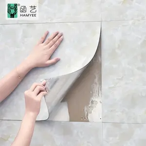 Hot Selling Mosaic Decoration DIY Bathroom 3D Self Adhesive Wall Tiles Waterproof PU Removable Kitchen Wallpaper Self-adhesive