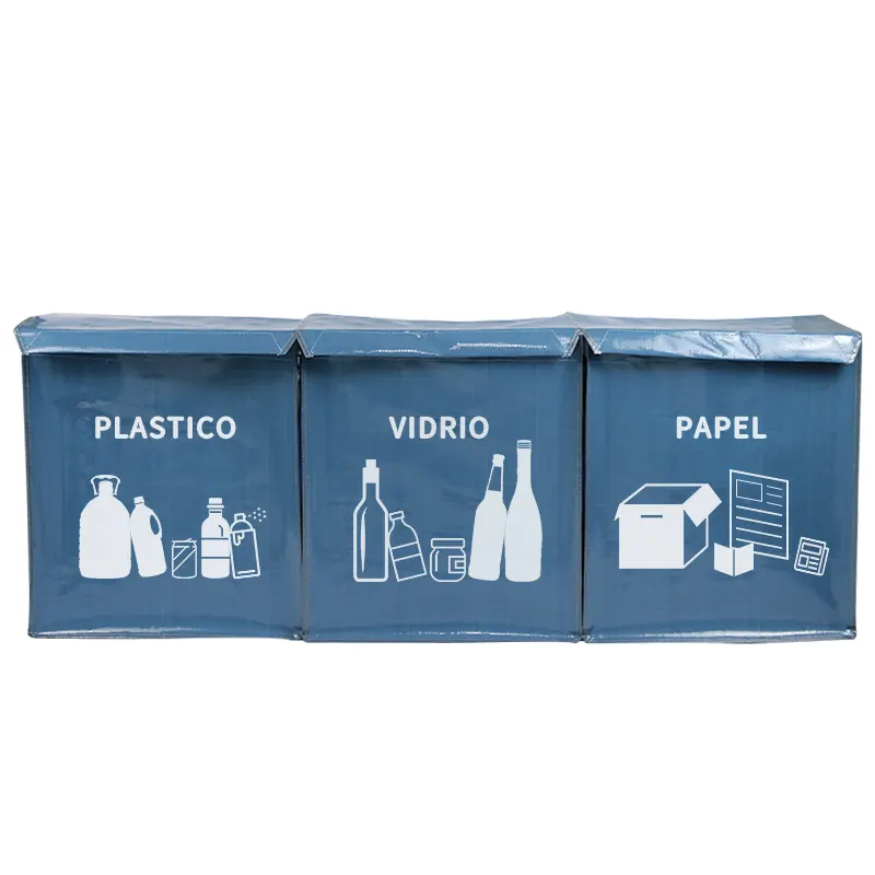PP Woven Laminated Bags Printed Recyclable Trash Collection Eco-friendly Garbage Bags Set