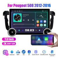 Radio para Auto de 11.8 Pulgadas para Peugeot 508 2012-2016 DIAMOND 2K Pantalla QLED 2Din Estéreo Android Reproductor de DVD Carplay DSP