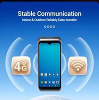 Terminal mobile 6,2 pouces avec imprimante thermique, scanner de codes-barres, Android 10, 2+16 Go, lecteur PDA, machine de gestion de file d'attente