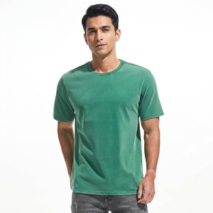T-shirt de luxe surdimensionné 100 % coton de haute qualité pour homme, t-shirt épais, t-shirt à col contrastant pour homme - Product Image 1
