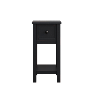 โต๊ะข้างเตียงไม้จริงลายไม้ พร้อมลิ้นชัก 1 ช่อง และชั้นวางของแบบคงที่ 1 ชั้น ประหยัดพื้นที่ เหมาะสำหรับห้องนั่งเล่น - Product Image 4