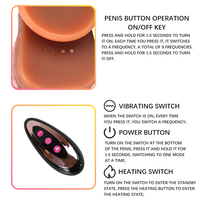 Vente en gros d'usine YAQU de godes télescopiques réalistes en PVC Faux pénis chauffants étanches pour masturbation portable sensation tactile réelle