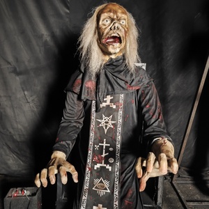 Atrezzo de Terror: Personajes de Zombis Fantasma en Ataúd, Modelos de Tamaño Real con Activación por Aire para Casas Encantadas y <span class=keywords><strong>Escape</strong></span> Rooms de Terror - Product Image 5