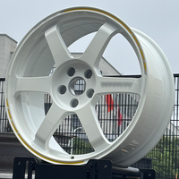Rines Forjados Estilo TE37 5x112 5x114.3 de 15 16 17 18 19 20 Pulgadas, Rines Deportivos JDM para Autos de Carreras, para Civic Type R 370Z GR86 Supra
