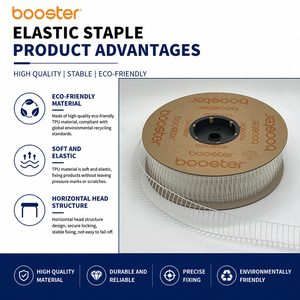 Rollo de grapas elásticas Booster, negro y blanco, TPU, 15-270 mm, para etiquetas de productos - Product Image 5
