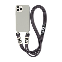 Casing ponsel silikon selempang dengan tali bahu, casing ponsel silikon selempang untuk iPhone XR 11 12 13 15 Plus Pro Max