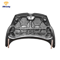 Ford Fiesta 2009-2013 için DM stil karbon Fiber kaput kaput
