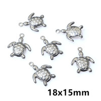 20 Breloques Animaux en Acier Inoxydable (Poisson, Tortue, Abeille, Ours) pour Colliers, Bracelets, Boucles d'Oreilles et Accessoires de Bijoux DIY