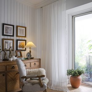 Retro Cổ Điển Bán <span class=keywords><strong>Sheer</strong></span> Hollow Sọc Bohemian Đan Ren Crochet <span class=keywords><strong>Boho</strong></span> Rèm Cửa Với Handmade Tua Cho Phòng Ngủ - Product Image 6