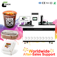Imprimante à jet d'encre UV Chicai pour gobelets en plastique - Impression automatique haute vitesse 40 m/min 1200 dpi multicolore avec connectivité USB
