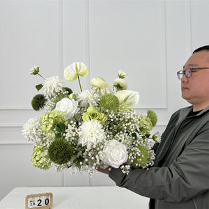 Centro de mesa para boda, bola de flores artificiales de rosas, decoración para fondo de fiesta de cumpleaños, bola de flores - Product Image 1