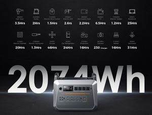 2000W Portable Power Station High Capacity Battery Backup <b>Solar</b> Energy Generator - Product Image 5