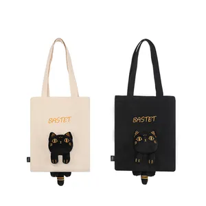 Bolso de lona Gaia Anderson Cat, bolso de hombro de felpa, bolso a horcajadas diagonal, regalo cultural y creativo