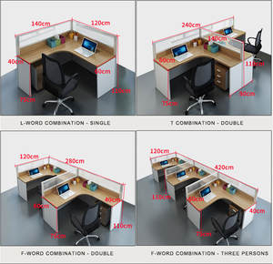Escritorio de oficina, simple y moderno, doble, para 2/4/6 personas, conjunto de escritorio y silla para empleados de oficina de finanzas, mesa de trabajo para empleados - Product Image 6